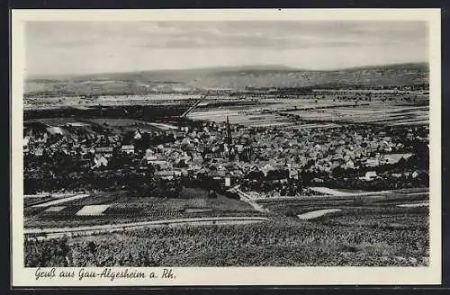 AK Gau-Algesheim, Ausblick auf den Ort