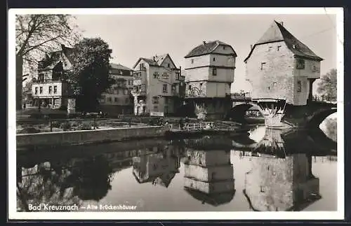 AK Bad Kreuznach, Alte Brückenhäuser