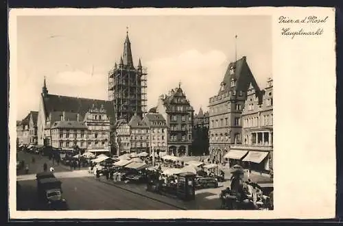 AK Trier a. d. Mosel, Blick über den Hauptmarkt