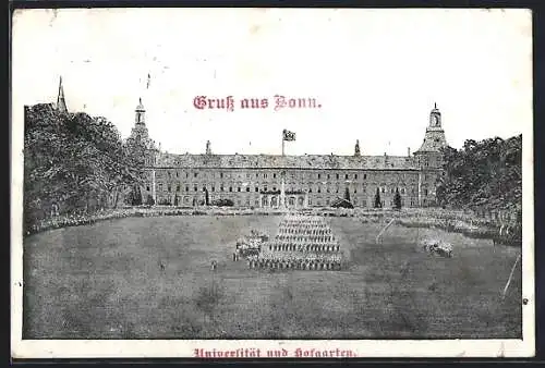 AK Bonn, Universität und Hofgarten