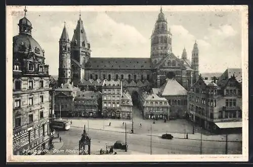 AK Mainz a. Rh., Dom von Norden