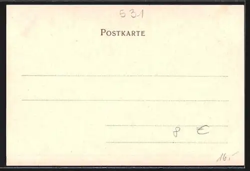 AK Bonn, Partie an der neuen Rheinbrücke