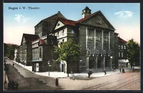 AK Hagen i. W., Blick auf das Theater