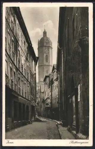 AK Jena, Die menschenleere Rathausgasse