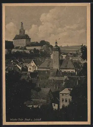 AK Weida /Thür., Stadt und Schloss