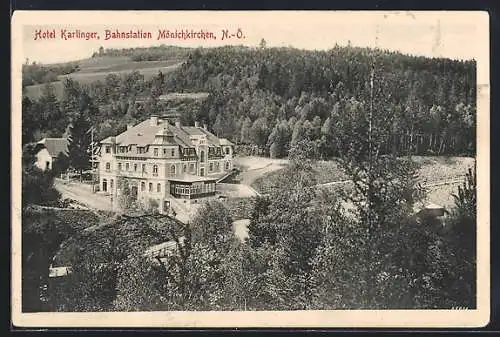 AK Mönichkirchen /N.-Ö., Hotel Karlinger