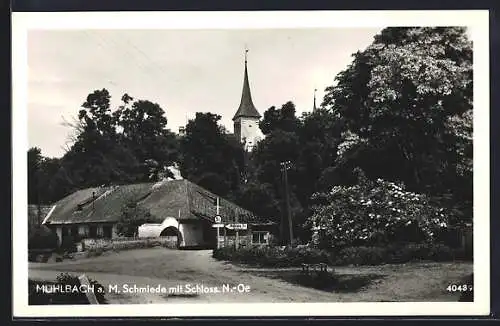 AK Mühlbach a. M., Schmiede mit Schloss