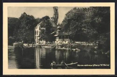 AK Gars a. Kamp, Strandbad mit Boot