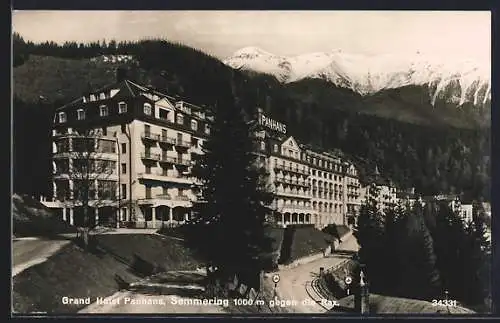 AK Semmering, Grand Hotel Panhans gegen die Rax