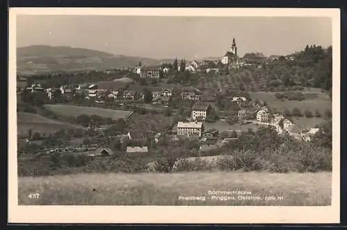 AK Friedberg-Pinggau /Oststmk., Teilansicht mit Kirche