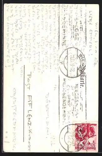 Künstler-AK Wien, Ratzenstadl, entstanden 1734