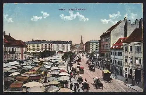 AK Wien, Belebte Szene am Naschmarkt