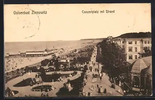 AK Zinnowitz, Conzertplatz mit Strand