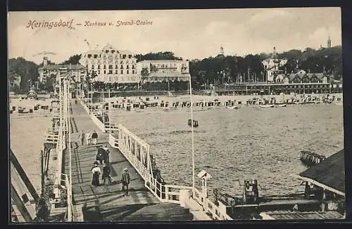 AK Heringsdorf / Ostseebad, Kurhaus und Strand-Casino