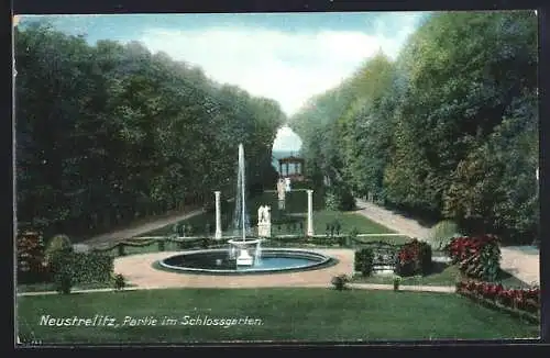 AK Neustrelitz, Partie im Schlossgarten