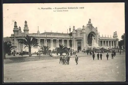 AK Marseille, Exposition Coloniale 1906, Le Grand Palais, Ausstellung