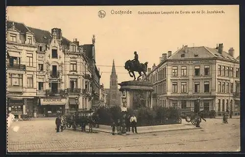 AK Oostende, Gedenkteeken van Leopold de 1e. en H. Josef Kerk