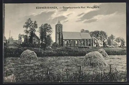 AK Eemnes-Binnen, Blick auf Gerestaureerde Ned. Herv. Kerk