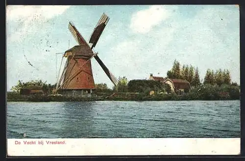 AK Vreeland, Windmühle an der Vecht