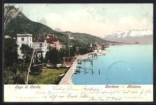 AK Gardone-Riviera, Teilansicht, Lago di Garda