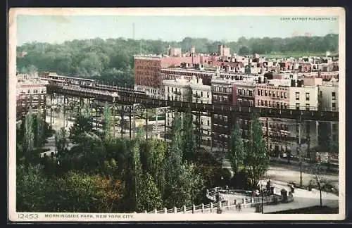 AK New York, morningside park, U-Bahn auf der Fahrt durch die Stadt