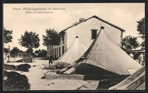 AK Sissonne, camp militaire, vue sur la caserne