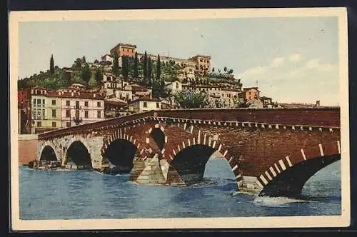 AK Verona, Ponte Pietra, Castel S. Pietro