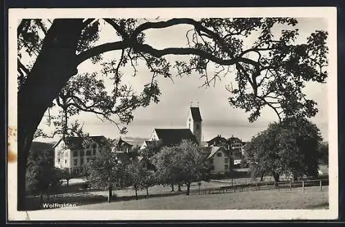 AK Wolfhalden, Blick zur Kirche