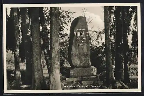 AK Sempach, Ansicht des Winkelried-Denkmals