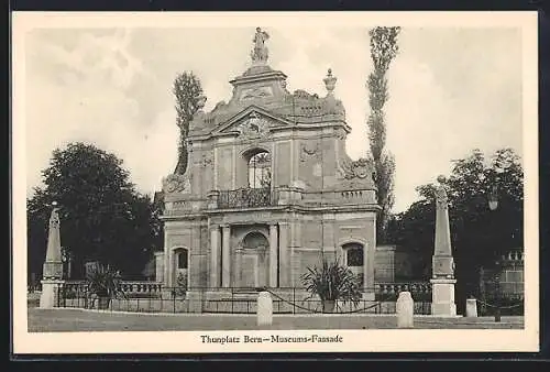 AK Bern, Thunplatz, Museum Fassade