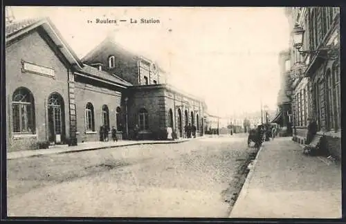 AK Roulers, La Station, Partie am Bahnhof