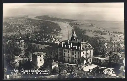 AK Walzenhausen, Rheineck mit Bodensee u. Hotel Kurhaus