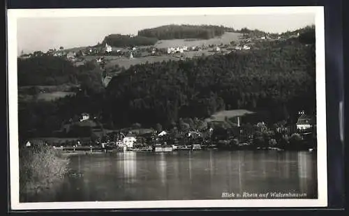 AK Walzenhausen, Ortsansicht vom Rhein aus