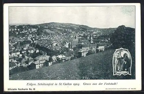 AK St. Gallen, Eidgen. Schützenfest 1904, Gesamtansicht