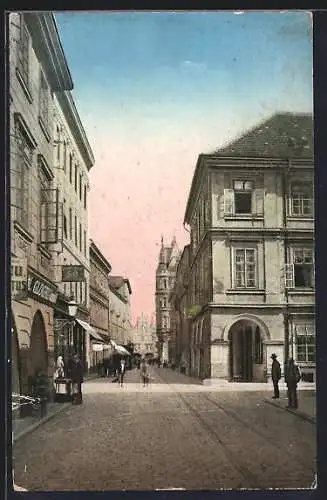 AK Budweis / Ceske Budejovice, Theatergasse