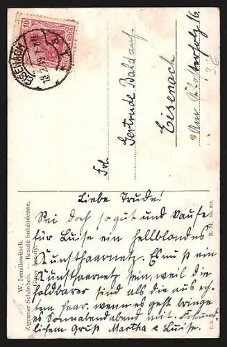 Künstler-AK Romni in traditioneller Kleidung