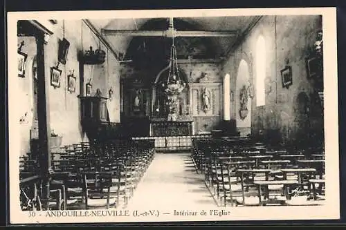 AK Andouille-Neuville, Intérieur de l`Église