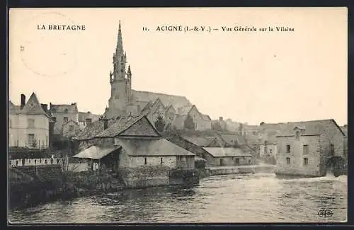 AK Acigné, Vue générale sur la Vilaine