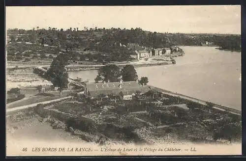 AK Bords de la Rance, L`écluse de Livet et le village du Châtelier