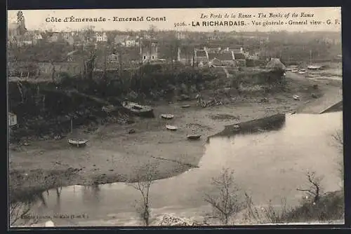 AK La Richardais, Vue générale des bords de la Rance