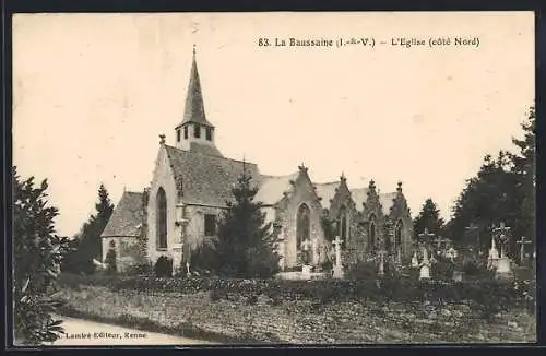 AK La Baussaine, L`Église (côté Nord)