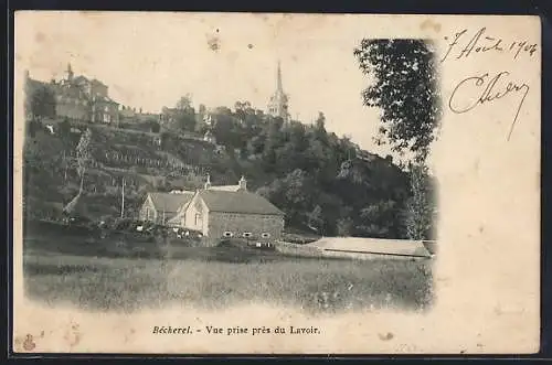 AK Bécherel, Vue prise près du Lavoir