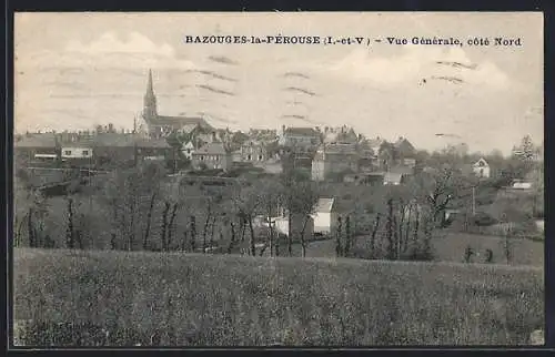 AK Bazouges-la-Pérouse, Vue générale, côté Nord