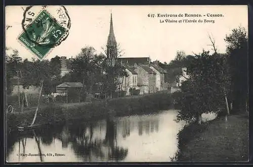 AK Cesson, La Vilaine et l`entrée du bourg