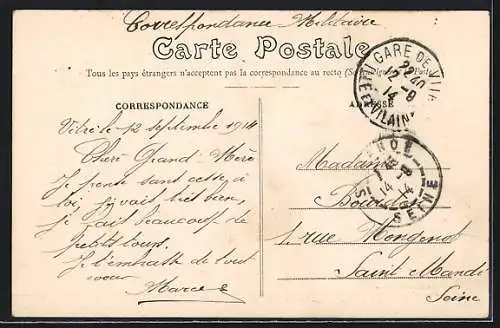 AK Vitré, L`Église St-Martin vue de Boulevard d`Argentré