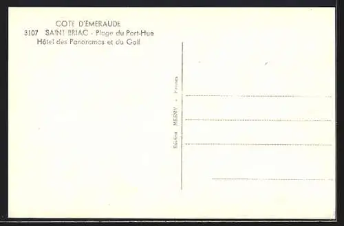 AK Saint-Briac, Plage du Port-Hue et Hôtel des Panoramas et du Golf