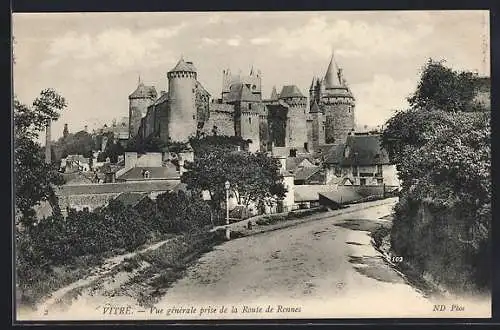 AK Vitré, Vue générale prise de la Route de Rennes