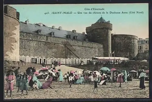 AK Saint-Malo, Vue du château de la Duchesse Anne (Côté Nord)