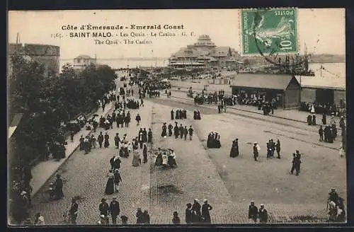 AK Saint-Malo, Les quais et le Casino animés