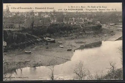 AK La Richardais, Vue générale des bords de la Rance